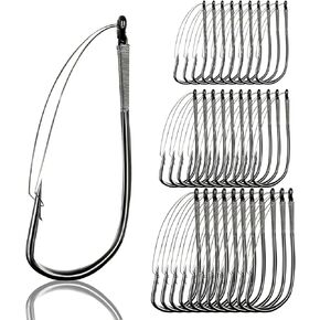 9km dwlife lifelless rig hooks 30pcs bass hooks super roud strong wacky with with ware for neko rig