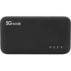 5G WiFi Hotspot ، WiFi 6 MODEM WIFI Portable مع فتحة بطاقة SIM ، تدعم جهاز التوجيه المحمول 16 جهازًا ، 6100 مللي أمبير في الساعة توجيه نقطة اتصال للبطارية المتنقلة لجهاز الكمبيوتر اللوحي الذكي.