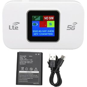 4G Mobile WiFi Router, 300Mbps High Speed LTE WiFi Color Screen 10 Connected Devices Portable Travel Hotspot Modem for Phone Laptop Tablet