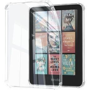 حالة واضحة لـ 7 "kindle paperwhite الجديدة بالكامل (12th Gen-2024 reases) و kindle Colorsoft Signature Edition ، غطاء حالة TPU الناعمة الممتازة ، الحماية الكاملة ، Slim (Clear)