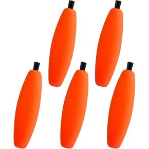 Dr.Fish 15 Pack Fishing Float Cigar Foam Bobbers Peg Floats Slip Fishing Corks Bobber for Santee Catfish Rig Crappie Freshwater Saltwater