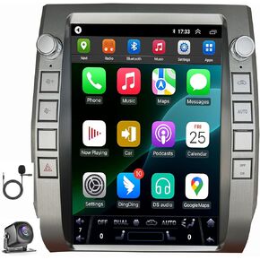 for Toyota Tundra 2014-2018 Car Radio Stereo Radio Wireless CarPlay Android Auto 12.1 Inch Tesla Style with DSP 8 Core Android Factory Camera and Keep SWC
