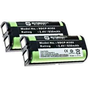 بطاريات الهاتف اللاسلكي الرقمي التآزر ، متوافقة مع هاتف Toshiba DK-T2404-Dect اللاسلكي ، (Ni-MH ، 2.4V ، 830 Mah) ، تتضمن حزمة التحرير والسرد: 2 × SDCP-H358 بطاريات