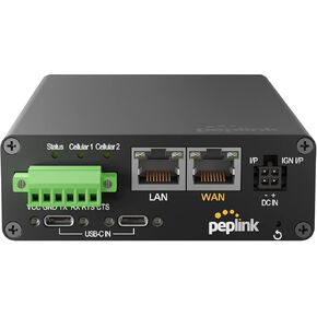 Peplink LTE Cellular Router MAX Transit Duo Pro | Ethernet WAN Port, LAN Port, Sim Slots, Wireless Cellular Modems | High Speed Dual Band WiFi 6 1Gbps Throughput | Band 71 for Better Coverage