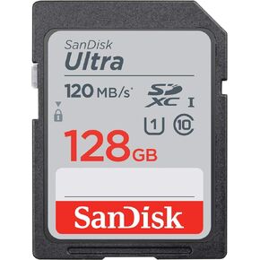 SanDisk 128GB Ultra UHS-I Class 10 U1 SDXC Memory Card, 120MB/s Read, 10MB/s Write