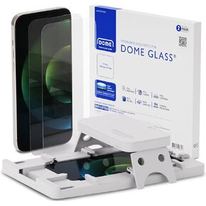 DOME GLASS Whitestone [Perfect Full Coverage] Tempered Glass Screen Protector for iPhone 15 Plus with UV lamp [2Pack]