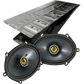 KICKER CSC684, CS Series 6x8 2 Way Coaxial Car Speakers + Damping Kit Bundle