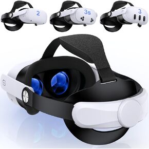 Head Strap for Meta Quest 3S/Quest 3/Quest 2, Adjustable Elite Strap for Enhanced Comfort Support for VR Headset with Head Soft Cushions