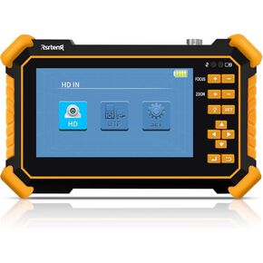 Rsrteng CCTV Tester Monitor Auto HD Coaxial Camera Tester 4K 8MP TVI/CVI/AHD/CVBS شاشة فيديو تناظرية 4.3 بوصة شاشة TFT-LCD تحكم PTZ RS485 استدعاء قائمة OSD الصوت DC12V مخرج الطاقة