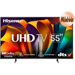 Hisense 55" Class A6 Series LED 4K (2160p) AI Upscaler UHD 60 Hz, Smart Google TV, Game Mode Plus, DTS Virtual:X Technology, Google Assistant, Amazon Alexa 55A6N (Renewed)