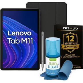 Lenovo Tab M11 11" Android Tablet Bundle MediaTek Helio G88 Processor, 4GB RAM, 64GB Storage, 1920x1200 FHD Display, Quad Speakers, Android 13 w Folio Case, Pen, 12-Month CPS Protection Plan, Screen