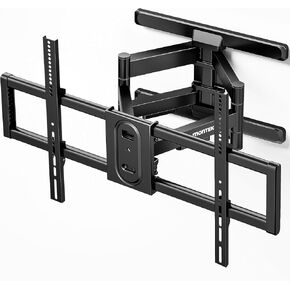 Montek Full Motion Wall Wall Mount for 43 "–95" أجهزة تلفزيون ، و 132 رطلًا تم اختبارها مسبقًا ، وتثبيت تلفزيوني شاق مع الإمالة/التمديد الخالية من الأدوات ، و Max Vesa 800x400 ، و Fits 16 "/18"