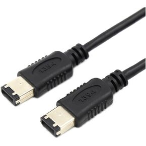 FireWire 400 6pin Line IEEE-1394B 6pin to 6pin Connection 1 M(Black)