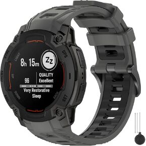 Miimall Silicone Band متوافق مع Garmin Instinct E 45mm ، مقاوم للماء ، QuickFit ، 22 ملم سوار سوار بديل قابلة للتعديل 22 ملم ل garmin غريزة للرجال النساء