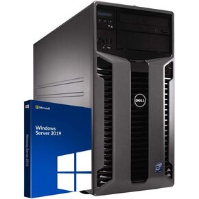 Dell PowerEdge T610 Tower Server with Operating System, 2 x Intel Xeon 6 Core 3.46GHz CPUs, 128GB RAM, 16TB SSDs, RAID (Renewed)