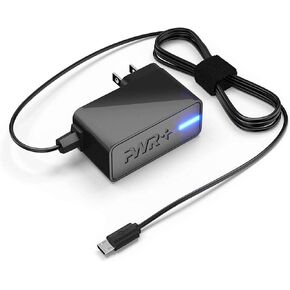 PWR+ Charger AC Adapter for Fast Charging Hd Hdx 6 7 8 8.9 9.7 10 10.1 11 Max Plus Tablet and Phone Tab - UL Safety Certified, Extra Long 6.5 Ft Power Supply Cord
