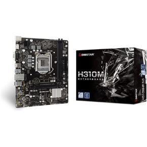 Biostar Equipped with Intel H310 Chipset, Supports 9th and 8th Generation Intel Core Processors, HDMI, D-Sub Terminals, Gigabit LAN Compatible, MicroATX Motherboard [H310MHP 3.0] (Renewed)