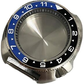Sapphire Glass Mirror Watch Case For NH35/NH36 Movement 41MM Black Inner Ring Steel Case watch case