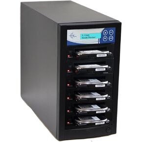 EZ DUPE 1 to 23 SSD HDD Hard Drive Tower Duplicator - 9GB/Min - Standalone Copier and Sanitizer/Eraser for Multiple SATA 3.5 Disk & 2.5 Solid State Drives at Copy Speed up to 150MB/Sec (H23HSATB)