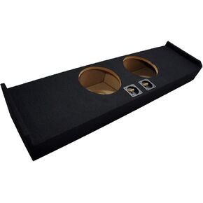 American Sound Connection Compatible with Ford F150 Super Crew Cab Truck 2009-2014 Dual 10" Subwoofer Sub Box Speaker Enclosure