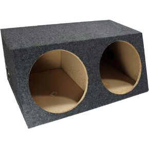 American Sound Connection Car Audio Dual 12" Sealed Subwoofer Salnted Hatchback Stereo Sub Box Enclosure