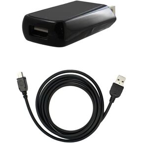 Harper Grove, USB Mini Cable Cord and USB Wall Charger Adapter for Nintendo DC NDS Gameboy Advance GBA SP, Black, 3ft