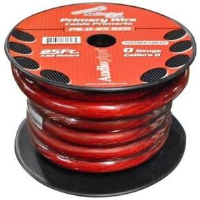 Nippon Power Audiopipe Ps025rd Red 0 Gauge 25 Spool Super Flexible Oxygen Free Cable (ps025rd)