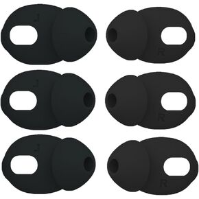 3 أزواج استبدال أطراف الأذن غطاء+أذن لـ AirPods 4 ، وترتيبات السيليكون الفائقة للسيليكون لـ AirPods4 غير مناسبة في حالة الشحن (أبيض)
