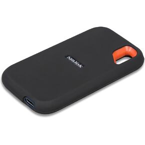 Lacdo Silicone Case Cover for SanDisk Extreme Pro Portable SSD 500GB 1TB 2TB 4TB 8TB External Solid State Drive, Soft Silicon Protective Sleeve Skin for Extreme Pro SSD, Travel Pouch Storage Bag,Black