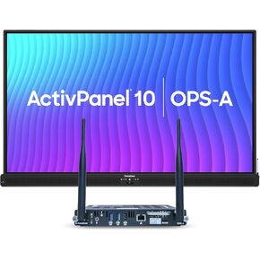 ActivPanel 10 75 "المواصفات العالية السبورة الرقمية للمكتب أو الفصل الدراسي ، و 4K UHD ، وجهاز مرنة OS ، وجبل اللوحة وجدار ، و 4 جيجابايت OPS OPS ، 3 سنوات في الموقع