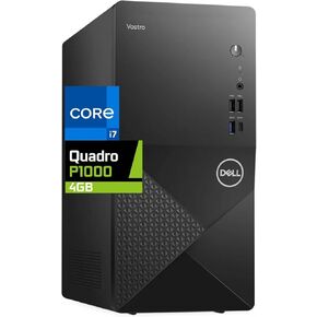 Dell Vostro Tower Desktop Computer, Intel Core i7-12700KF, 32GB RAM, 1TB NVMe SSD,Nvidia Quadro P1000 4GB, DisplayPort, HDMI, Wi-Fi, Bluetooth, Windows 11 Pro, Black