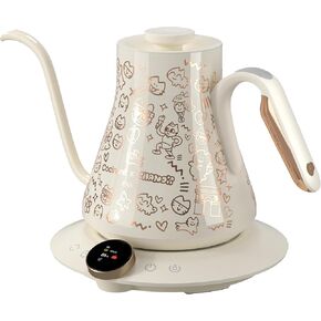 Cocinare x Chanoir FLOW M9 Pro Electric Kettle, Art de Paris Collaboration, ±0.5℉ Precise Temp Control for Coffee & Tea, Stainless Steel Interior, Fast Heating for Boiling Water (Chanoir White)