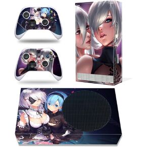 Full Set Skins Compatible with X-Box Series S,Protective Stickers for X-Box Series S Console Controllers (9)