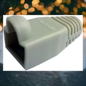 R.J. Enterprises®- 100Pc-RJ45 Strain Relief Boot Grey RJ-SR-0-GY (Patented)