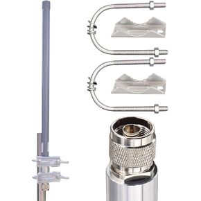 915MHz 8dBi FRP Antenna N Male Omni Wideband 860-930MHz IP67 Waterproof Antenna for HNT Helium Hotspot HNT Miner Heltec V3 Meshtastic LORA32 915MHz LoRa Module IoT GPS Indoor Outdoor Use