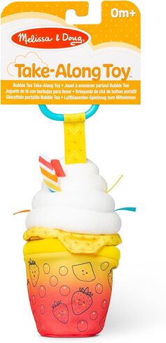 Melissa & Doug Multi-Sensory Bubble Tea Take-Along Clip-On Infant Toy | Sensory Toy for Infants | Developmental Toy for Toddlers | 0+ | Gift for Baby Boys or Baby Girls in Saudi Arabia