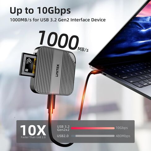 CFexpress Type B Magnetic Card Reader with PD3.0, 10Gbps USB 3.2 Gen 2, CF Express Reader for Type-B, Plug and Play, Magsafe CFexpress Type B Adapter for Professional Filmmakers, Photographers in Saudi Arabia