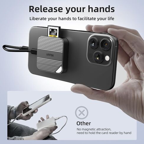 CFexpress Type B Magnetic Card Reader with PD3.0, 10Gbps USB 3.2 Gen 2, CF Express Reader for Type-B, Plug and Play, Magsafe CFexpress Type B Adapter for Professional Filmmakers, Photographers in Saudi Arabia