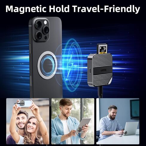 CFexpress Type B Magnetic Card Reader with PD3.0, 10Gbps USB 3.2 Gen 2, CF Express Reader for Type-B, Plug and Play, Magsafe CFexpress Type B Adapter for Professional Filmmakers, Photographers in Saudi Arabia