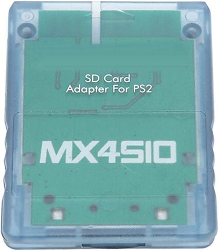 MX4SIO SIO2SD Adapter Micro Storage Reader للحصول على وحدة تحكم PS2 FAT مع مواد ABS للبرامج الرئيسية (Clear White) in Kuwait