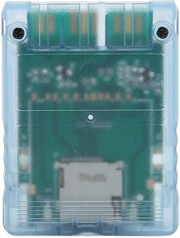 MX4SIO SIO2SD Adapter Micro Storage Reader للحصول على وحدة تحكم PS2 FAT مع مواد ABS للبرامج الرئيسية (Clear White) in Kuwait
