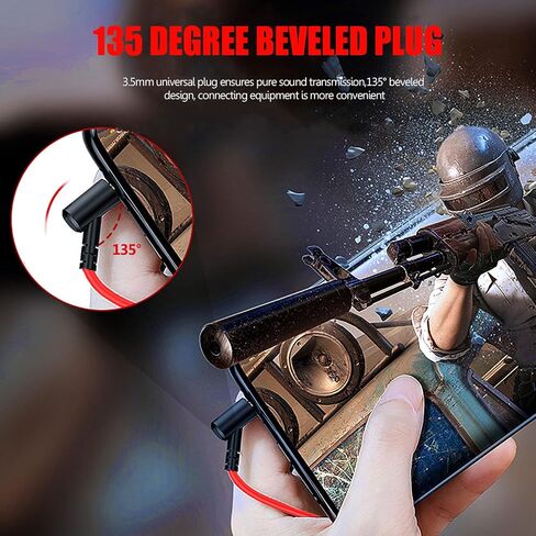 Gaming Headset with Microphone Wired Earbuds PC for PS4 PS5 Xbox One PlayStation 5 Games Mobile Phone, Detachable Stereo Bass Earphones Noise Cancelling Gaming Headphones with Mic Black in Saudi Arabia