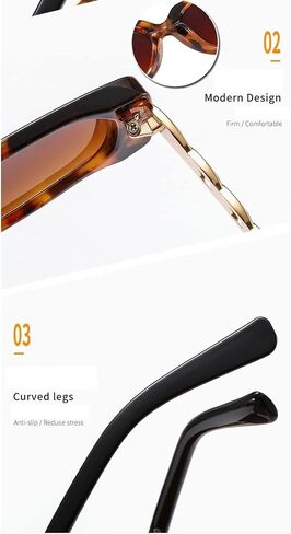 Small Frame Chain Temple Sunglasses for Men and Women, Outdoor Street Shooting Holiday Glasses (Color : A, Size : Medium) in Kuwait