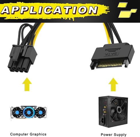5pcs 6 Pin Female to 8 Pin (6+2) Cable Cable GPU Card PCIe Express Power Adapter 6 pin to 8 PIN PCIe Adapter Cable مع ربطة عنق الكابل ، لمصدر طاقة الكمبيوتر (8.66inch/22cm) in Kuwait
