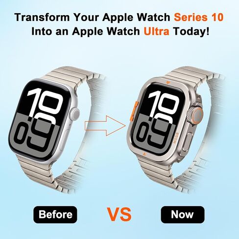2 in-1 Metal Cover Compatible with Apple Watch Ultra 2/1 Case 49mm, Rugged Bumper with Back Protector for iWatch Ultra 49mm, Black in Saudi Arabia