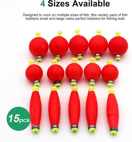 Fishing Bobber Slip Bobbers for Fishing Foam Snap Weighted Floats Set Bobbers Fishing Tackle Accessories Fishing Supplies in Saudi Arabia