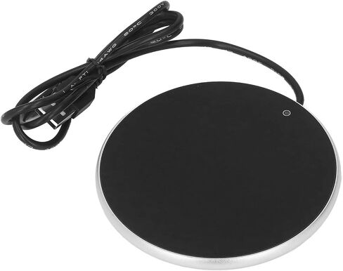 كوب القهوة الذكي الدافئ ، توقف درجة حرارة ثابتة 55 درجة مئوية ، شمعة USB أكثر دفئًا ، مضغوطًا وخفيف الوزن ، لمكتب المكتب المنزلي ، النزهة (الفضة) in Kuwait