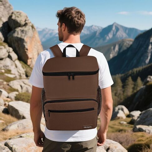 حقيبة ظهر معزولة لبرودة ميراسون برودة حقيبة برودة على الشاطئ ، حقيبة برودة بيرة ، حقيبة ظهر غداء مبردة للرجال للنساء نزهة المشي لمسافات طويلة سفر مع 4 جيوب in Kuwait