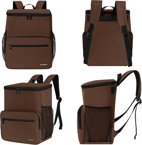 حقيبة ظهر معزولة لبرودة ميراسون برودة حقيبة برودة على الشاطئ ، حقيبة برودة بيرة ، حقيبة ظهر غداء مبردة للرجال للنساء نزهة المشي لمسافات طويلة سفر مع 4 جيوب in Kuwait