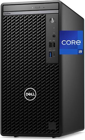 Dell 7020 Optiplex Tower Computer, Intel Core i9-12900K, 64GB RAM, 2TB NVMe SSD, DisplayPort, HDMI, USB C, DVDRW, Built in WiFi, Bluetooth, Windows 11 Pro, Desktop, Black in Saudi Arabia